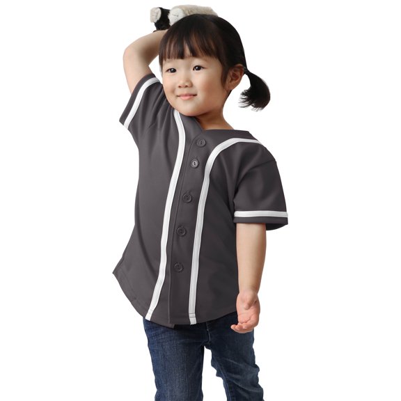 Hat and Beyond Kids Unisex Baseball Jersey Button Down Athletic Sportswear Uniform