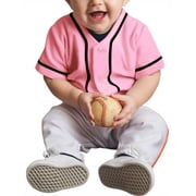 Hat and Beyond Kids Unisex Baseball Jersey Button Down Athletic Sportswear Uniform