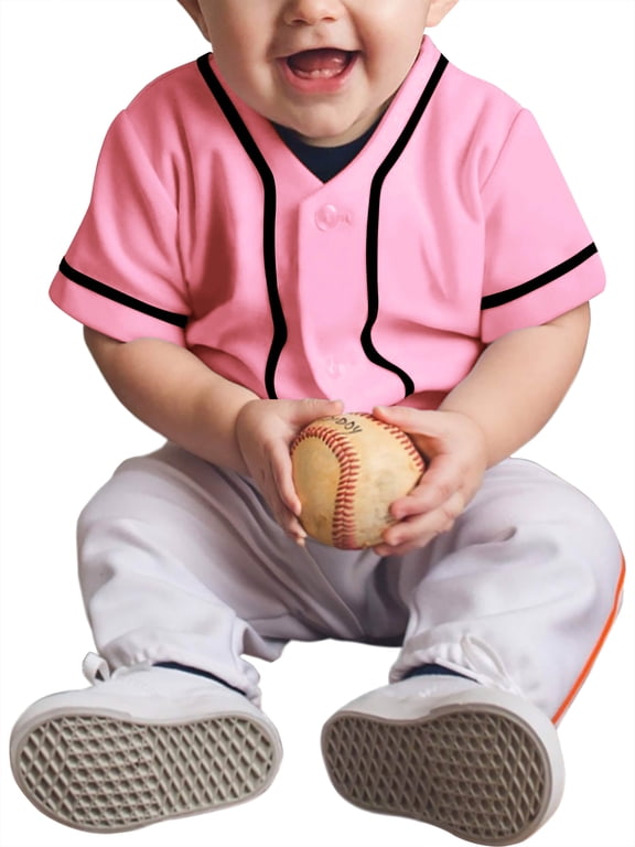Kids Unisex Baseball Jersey Button Down Athletic Sportswear Uniform