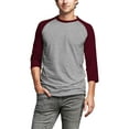 thumbnail image 1 of Hat and Beyond Men's 3/4 Sleeves Raglan Cotton Baseball Jersey T-Shirt, 1 of 6