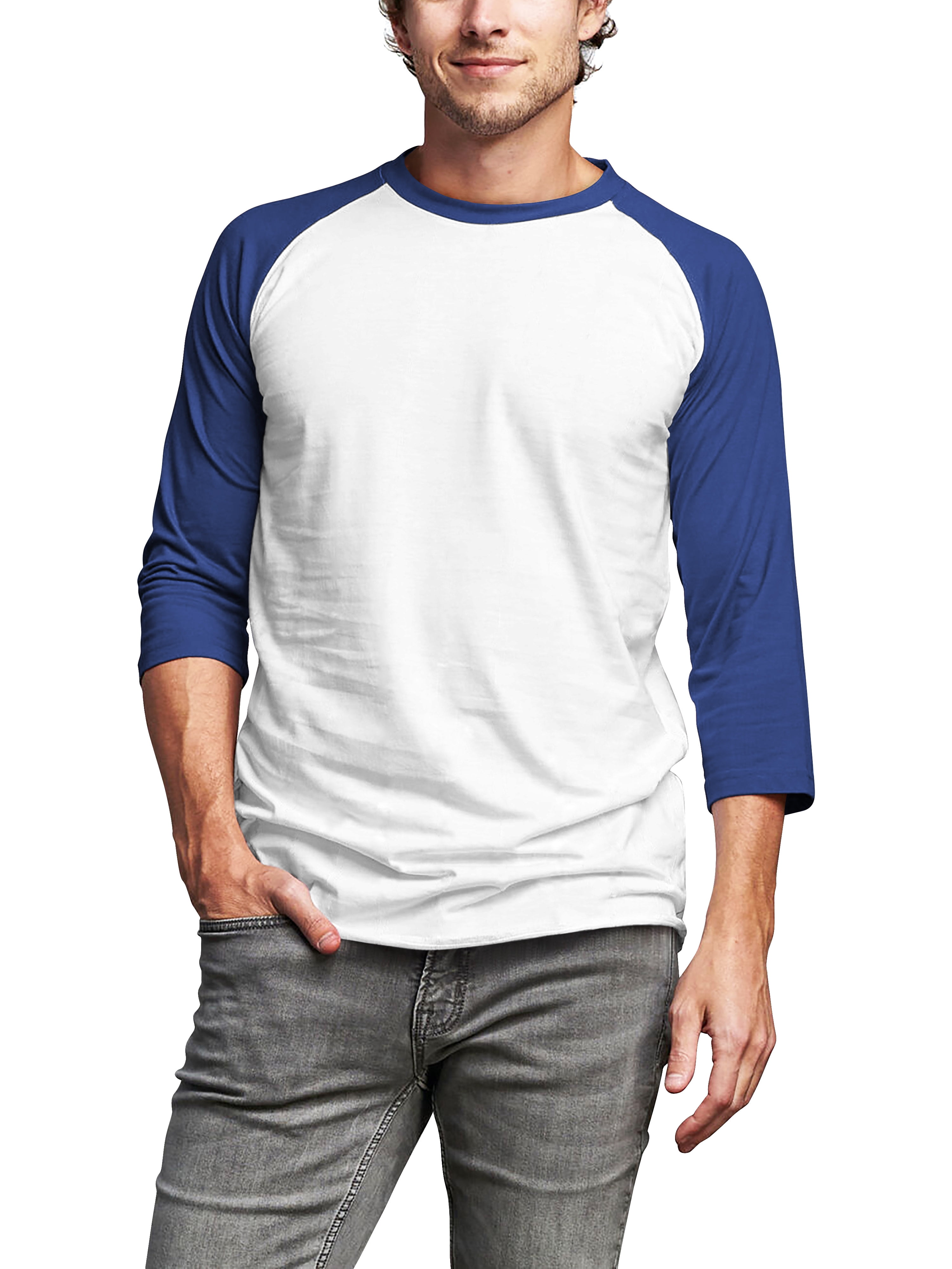 Hat And Beyond Men S 3 4 Sleeves Raglan Cotton Baseball Jersey T Shirt