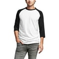 thumbnail image 1 of Hat and Beyond Men's 3/4 Sleeves Raglan Cotton Baseball Jersey T-Shirt, 1 of 6