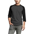 thumbnail image 1 of Hat and Beyond Men's 3/4 Sleeves Raglan Cotton Baseball Jersey T-Shirt, 1 of 6
