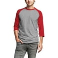thumbnail image 1 of Hat and Beyond Men's 3/4 Sleeves Raglan Cotton Baseball Jersey T-Shirt, 1 of 6