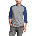 thumbnail image 1 of Hat and Beyond Men's 3/4 Sleeves Raglan Cotton Baseball Jersey T-Shirt, 1 of 6