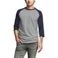 thumbnail image 1 of Hat and Beyond Men's 3/4 Sleeves Raglan Cotton Baseball Jersey T-Shirt, 1 of 6