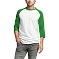 thumbnail image 1 of Hat and Beyond Men's 3/4 Sleeves Raglan Cotton Baseball Jersey T-Shirt, 1 of 6