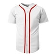 thumbnail image 1 of Hat and Beyond Men's Active Baseball Button Down Jersey Sportswear, 1 of 4