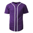 thumbnail image 1 of Hat and Beyond Men's Active Baseball Button Down Jersey Sportswear, 1 of 4