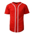 thumbnail image 1 of Hat and Beyond Men's Active Baseball Button Down Jersey Sportswear, 1 of 4