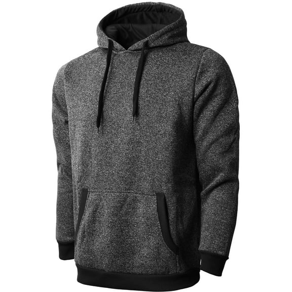 Hat and Beyond Men's Active Lightweight Marled Brushed Fleece Pullover Athletic Hoodie