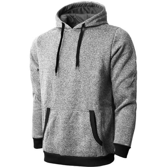 Hat and Beyond Mens Casual Lightweight Marled Pullover Hoodie Brushed Fleece
