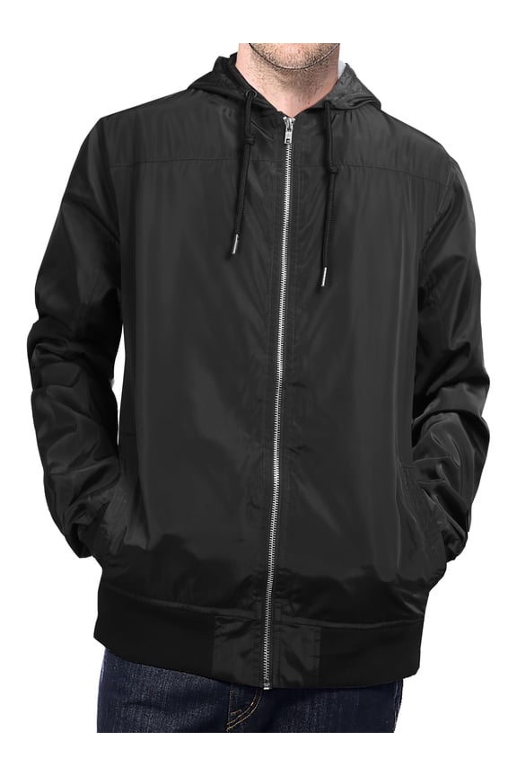 Men's Active Two Tone Windbreaker Jacket Slim Fit Water & Wind Resistant