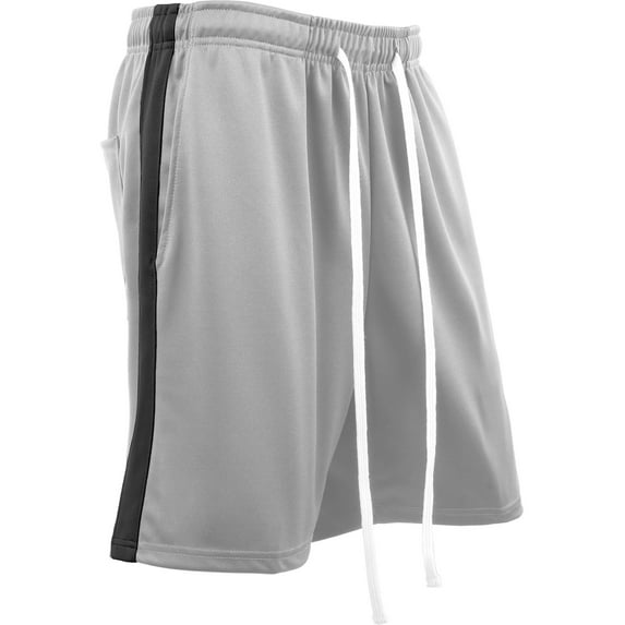 Hat and Beyond Men's Athletic Stripe Track Shorts with Drawstring