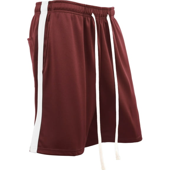 Hat and Beyond Men's Athletic Stripe Track Shorts with Drawstring