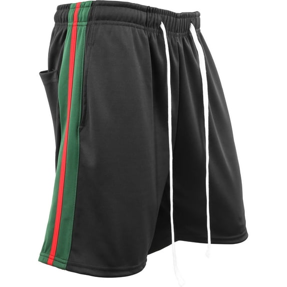 Hat and Beyond Men's Athletic Stripe Track Shorts with Drawstring