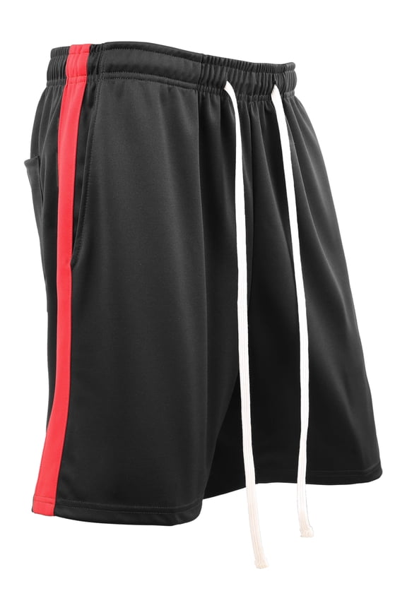 Men's Athletic Stripe Track Shorts with Drawstring