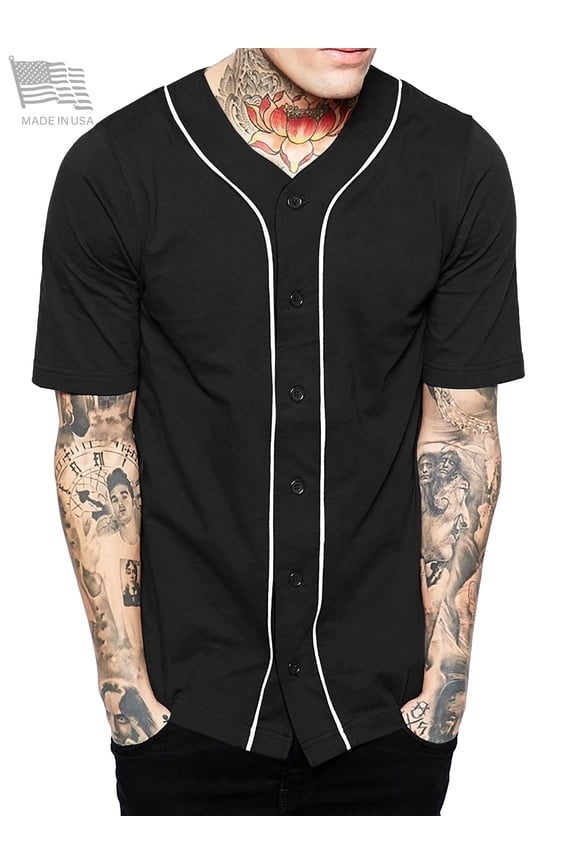 Men's Baseball Jersey Button Down Athletic Uniform
