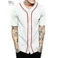 thumbnail image 1 of Hat and Beyond Men's Baseball Jersey Button Down Athletic Uniform, 1 of 4
