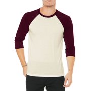 Hat and Beyond Men's Baseball Raglan 3/4 Sleeve Plain Jersey Team Uniform Athletic T-Shirts