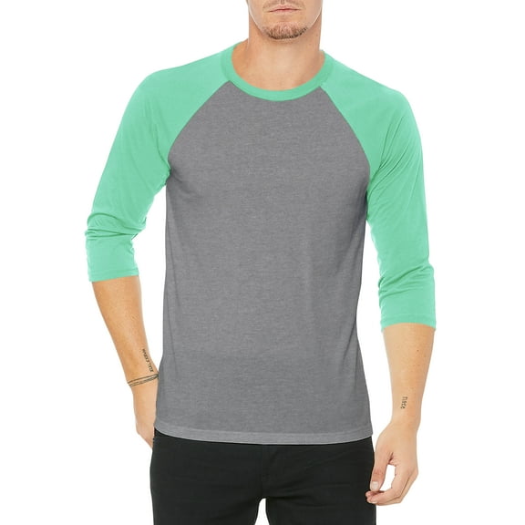 Hat and Beyond Men's Baseball Raglan 3/4 Sleeve Plain Jersey Team Uniform Athletic T-Shirts