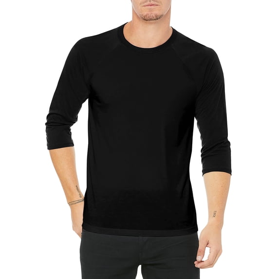 Hat and Beyond Men's Baseball Raglan 3/4 Sleeve Plain Jersey Team Uniform Athletic T-Shirts