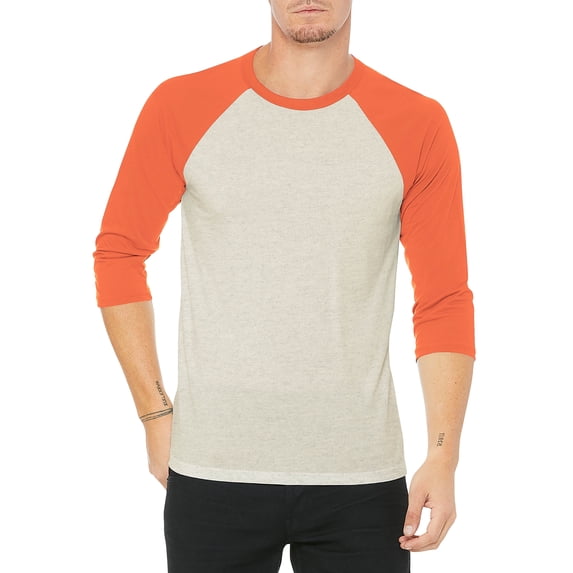 Hat and Beyond Men's Baseball Raglan 3/4 Sleeve Plain Jersey Team Uniform Athletic T-Shirts