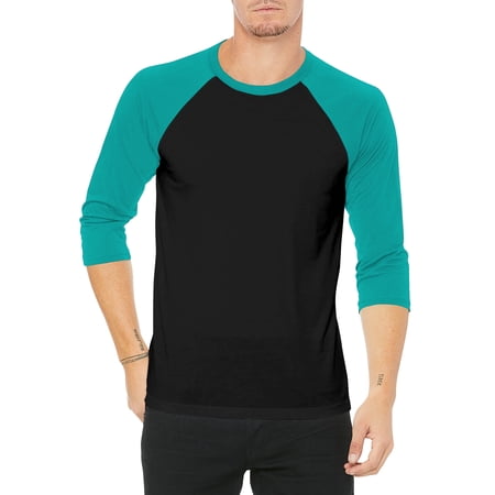 Hat and Beyond Men's Baseball Raglan 3/4 Sleeve Plain Jersey Team Uniform Athletic T-Shirts