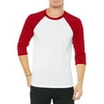 thumbnail image 1 of Hat and Beyond Men's Baseball Raglan 3/4 Sleeve Plain Jersey Team Uniform Athletic T-Shirts, 1 of 7