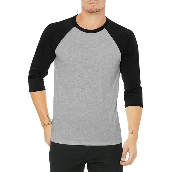 Hat and Beyond Men's Baseball Raglan 3/4 Sleeve Plain Jersey Team Uniform Athletic T-Shirts