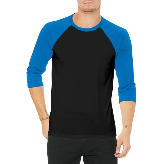 Hat and Beyond Men's Baseball Raglan 3/4 Sleeve Plain Jersey Team Uniform Athletic T-Shirts