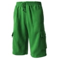 thumbnail image 1 of Hat and Beyond Men's Basic Casual Comfort Fleece Cargo Sweat Shorts with Drawstring, 1 of 5