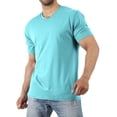 thumbnail image 1 of Hat and Beyond Men's Basic Short Sleeve Solid Cotton V Neck Tee Shirts, 1 of 5