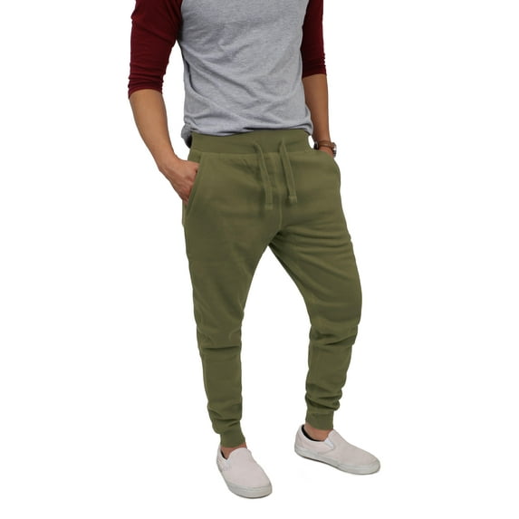 Hat and Beyond Men's Basic Slim Fit Fleece Jogger Sweatpants