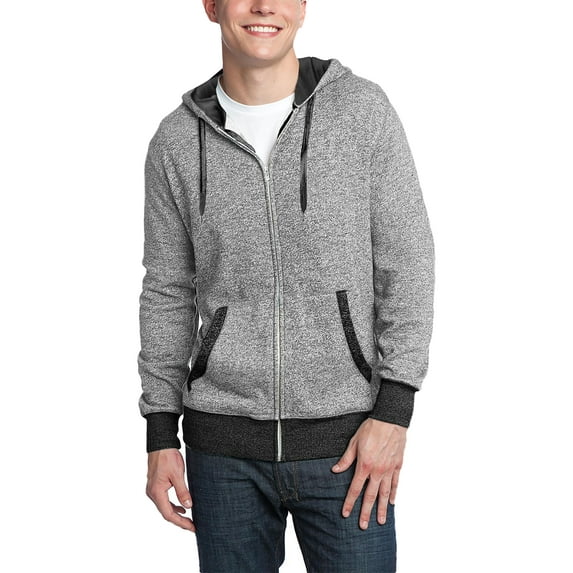 Hat and Beyond Men's Basic Solid Marled Zip Up Hoodie Brushed Fleece Soft Lightweight