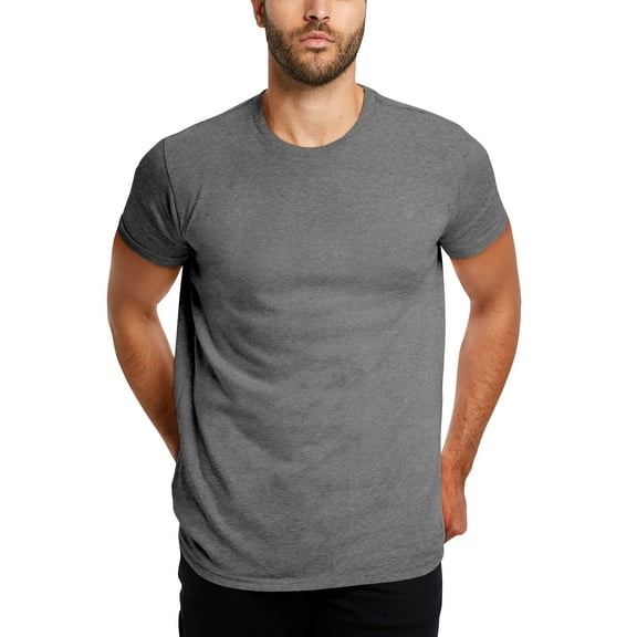 Hat and Beyond Men's Blended Cotton Crew Neck Tee Shirt