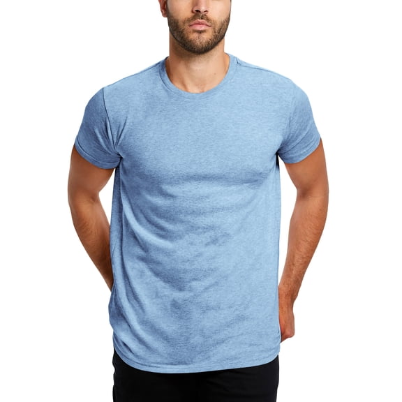 Hat and Beyond Men's Blended Cotton Crew Neck Tee Shirt