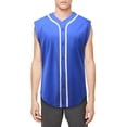 thumbnail image 1 of Hat and Beyond Men's Button Down Sleeveless Baseball Jersey Softball Tank Top, 1 of 6