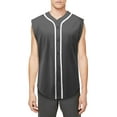 thumbnail image 1 of Hat and Beyond Men's Button Down Sleeveless Baseball Jersey Softball Tank Top, 1 of 6