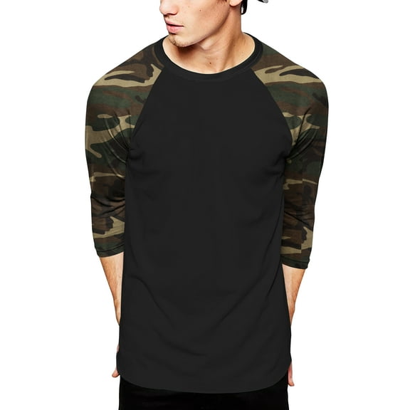 Hat and Beyond Men's Casual 3/4 Sleeves Raglan Baseball T-Shirts