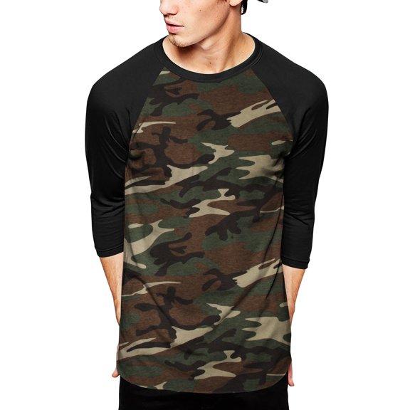 Hat and Beyond Men's Casual 3/4 Sleeves Raglan Baseball T-Shirts