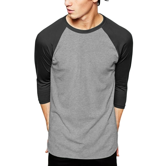 Hat and Beyond Men's Casual 3/4 Sleeves Raglan Baseball T-Shirts