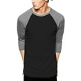 thumbnail image 1 of Hat and Beyond Men's Casual 3/4 Sleeves Raglan Baseball T-Shirts, 1 of 5