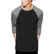 Hat and Beyond Men's Casual 3/4 Sleeves Raglan Baseball T-Shirts