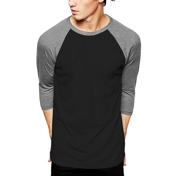 Hat and Beyond Men's Casual 3/4 Sleeves Raglan Baseball T-Shirts