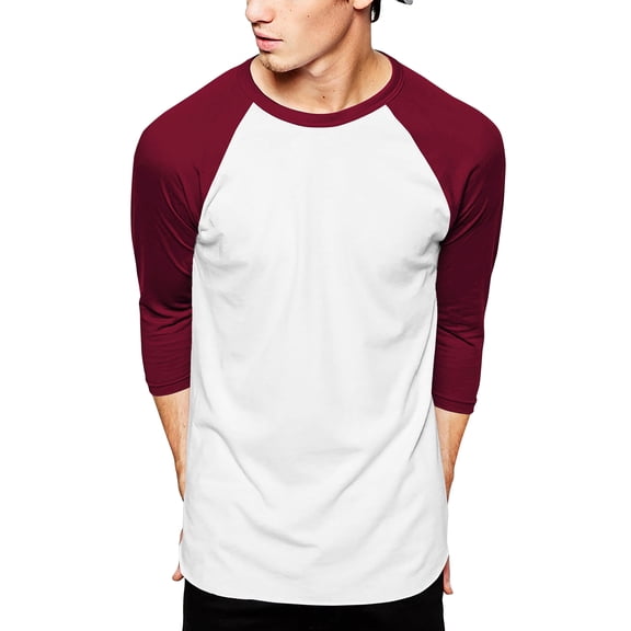 Hat and Beyond Men's Casual 3/4 Sleeves Raglan Baseball T-Shirts