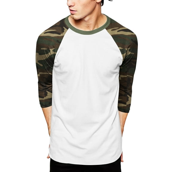 Hat and Beyond Men's Casual 3/4 Sleeves Raglan Baseball T-Shirts