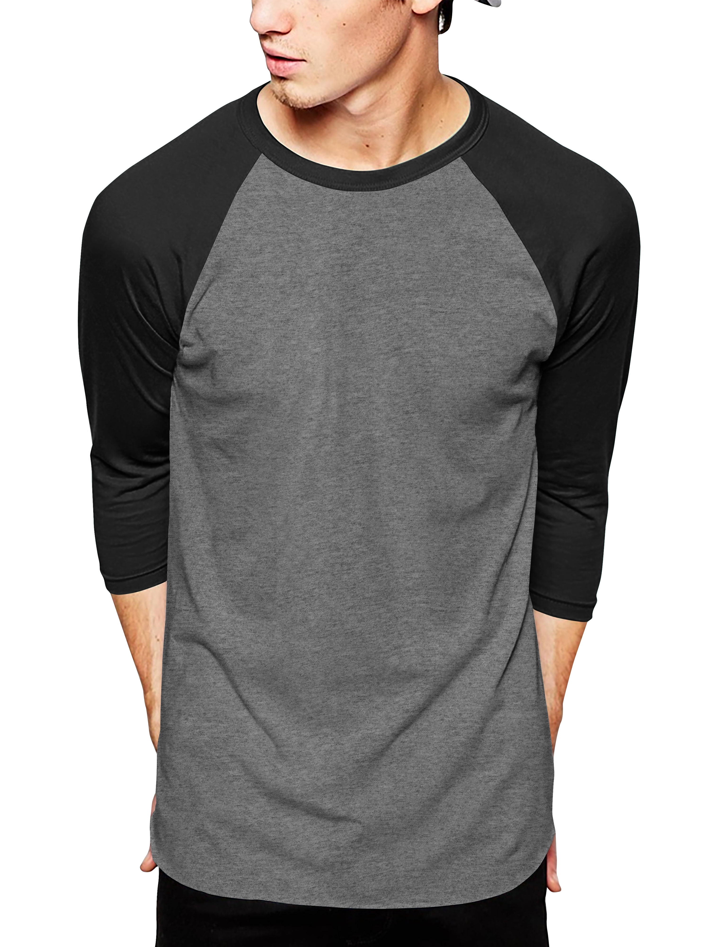 Hat and Beyond Men's Casual 3/4 Sleeves Raglan Baseball T-Shirts ...