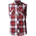 thumbnail image 1 of Hat and Beyond Men's Casual Button Down Sleeveless Plaid Shirts, 1 of 5