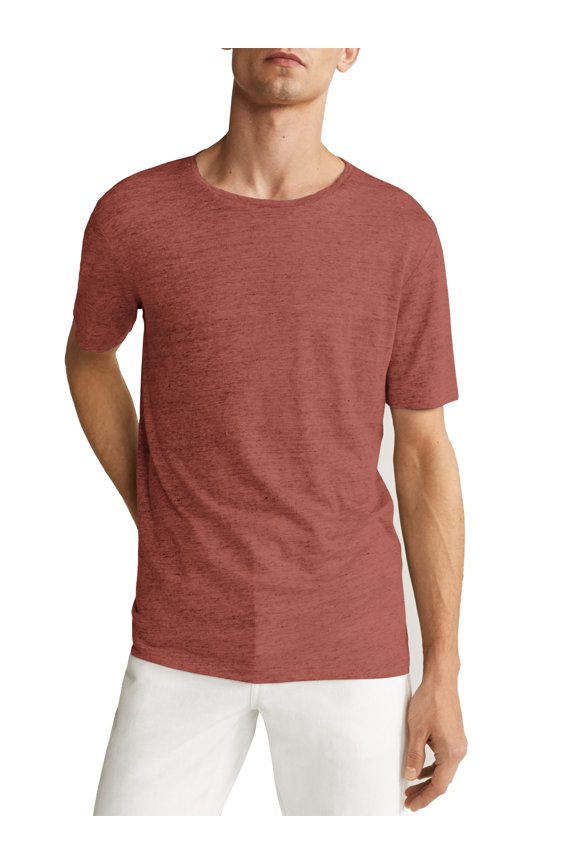 Men's Casual Crewneck Tee Soft Faded Vintage Burnout T Shirt